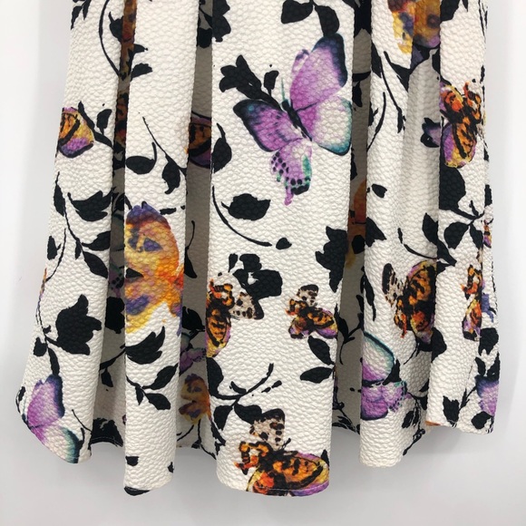 Renee C. Anthropologie Butterfly Skirt Cream Small - Picture 3 of 10